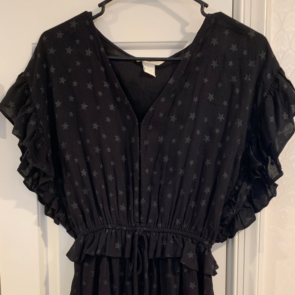 Black Romper, Flutter Sleeve, Sz 4, Euc - image 1